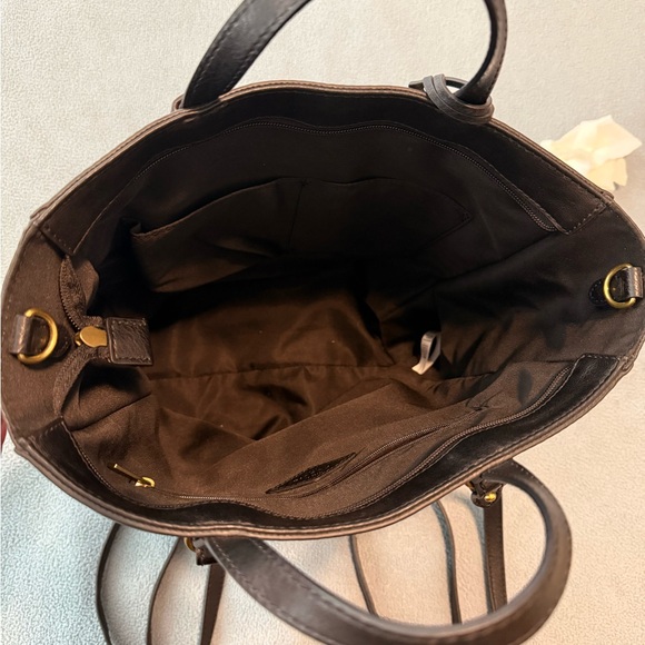 Fossil Black Leather Camilla Convertible Tote - Picture 8 of 10